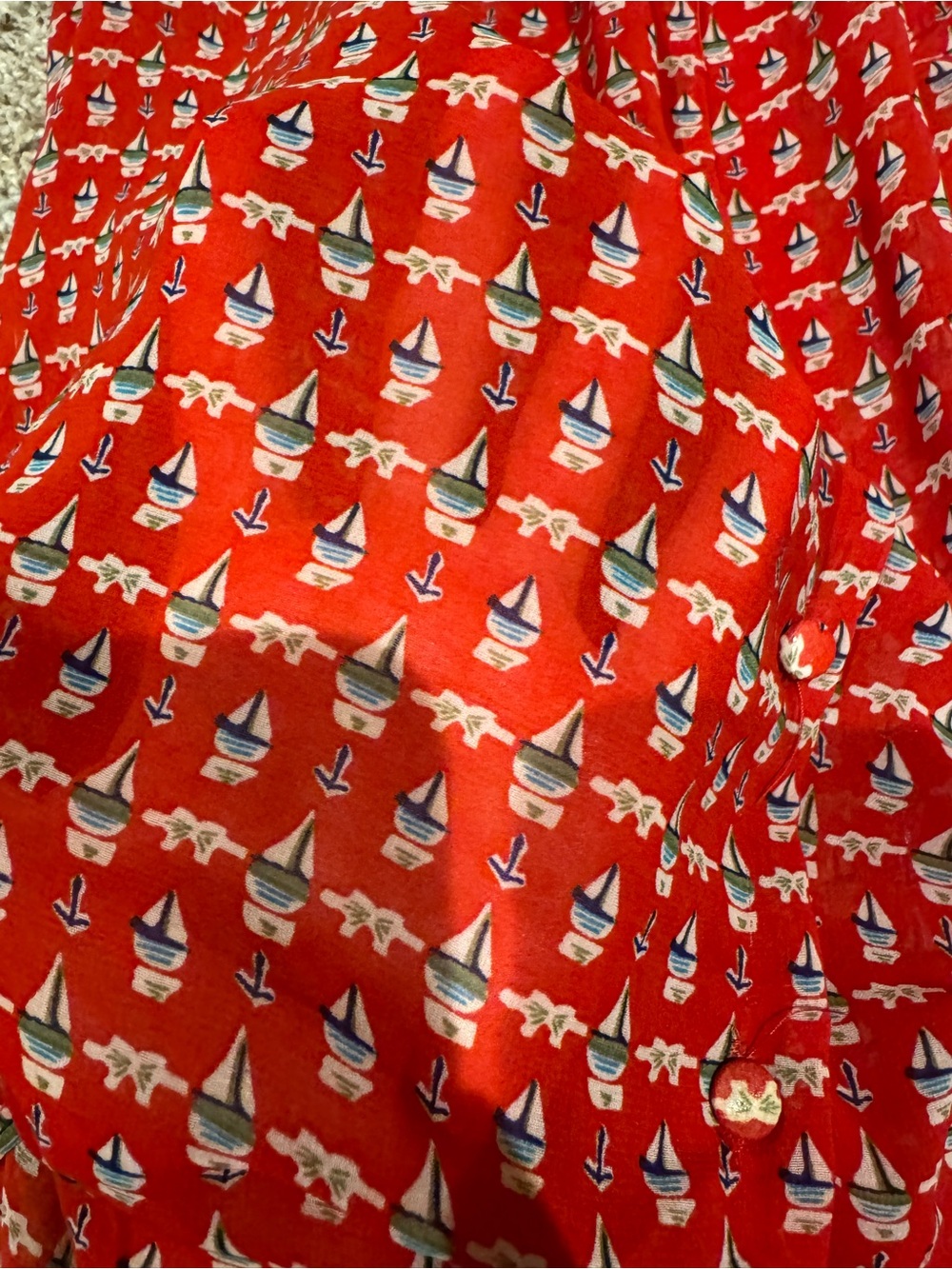Sailboat Pattern Blouse - Picture 2 of 3
